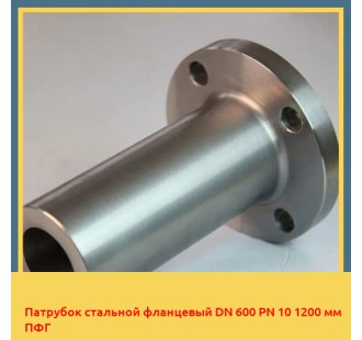 Патрубок стальной фланцевый DN 600 PN 10 1200 мм ПФГ