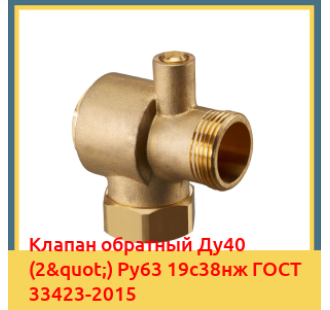 Клапан обратный Ду40 (2") Ру63 19с38нж ГОСТ 33423-2015 в Бишкеке