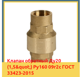 Клапан обратный Ду20 (1,5") Ру160 09г2с ГОСТ 33423-2015 в Бишкеке