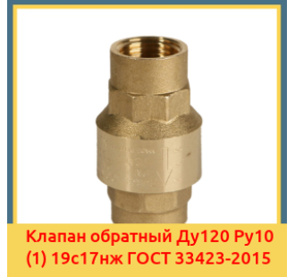 Клапан обратный Ду120 Ру10 (1) 19с17нж ГОСТ 33423-2015 в Бишкеке