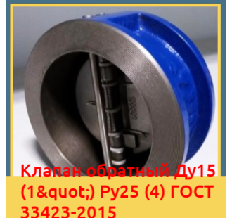 Клапан обратный Ду15 (1") Ру25 (4) ГОСТ 33423-2015 в Бишкеке