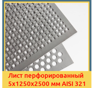 Лист перфорированный 5х1250х2500 мм AISI 321 в Бишкеке