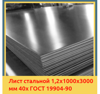 Лист стальной 1,2х1000х3000 мм 40х ГОСТ 19904-90 в Бишкеке