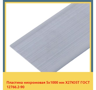 Пластина нихромовая 5х1000 мм Х27Ю5Т ГОСТ 12766.2-90 в Бишкеке