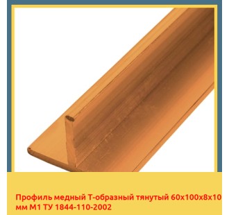 Профиль медный Т-образный тянутый 60х100х8х10 мм М1 ТУ 1844-110-2002 в Бишкеке
