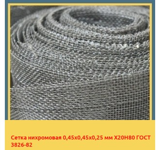 Сетка нихромовая 0,45х0,45х0,25 мм Х20Н80 ГОСТ 3826-82 в Бишкеке